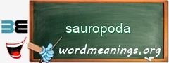 WordMeaning blackboard for sauropoda